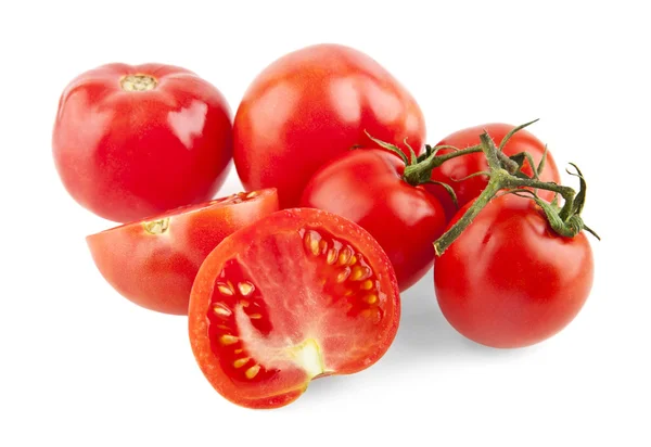 Tomatoes on white — Stock Photo, Image