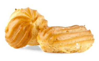 beyaz üzerine tatlı profiterol