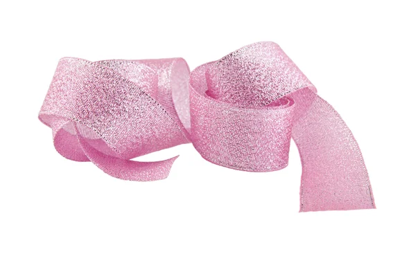 Pink ribbon on white — Stock Photo, Image