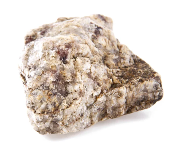 Pedra marrom em branco — Fotografia de Stock