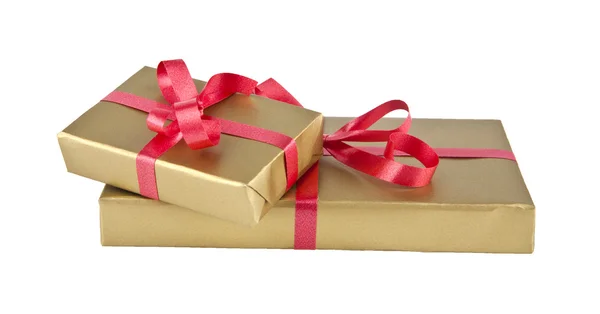 Scatole regalo su bianco — Foto Stock