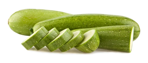 Green zucchini on white — Stock Photo, Image