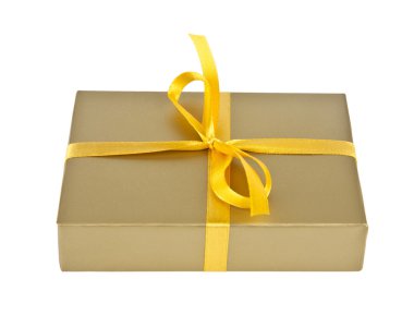 kutusu hediye bir sarı kurdele ile