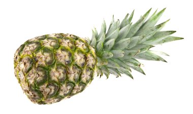 beyaz üzerine tek ananas