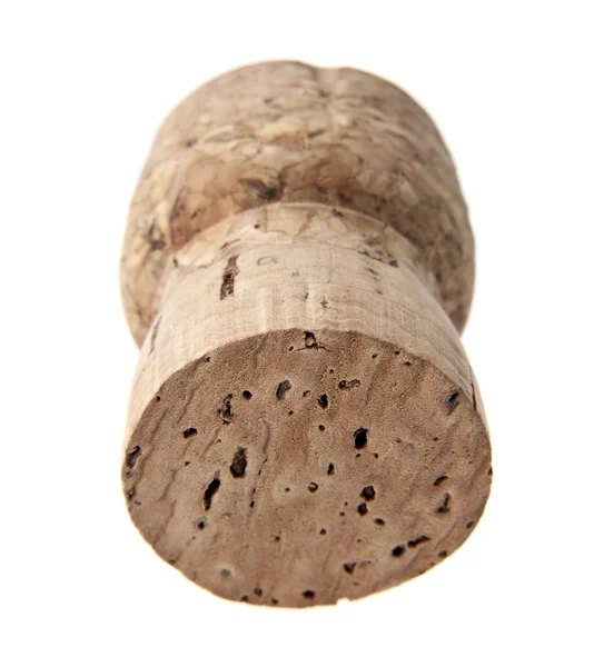 Cork close-up op wit — Stockfoto