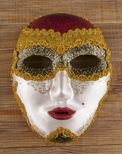 Carnival mask  on wood — Stock Photo, Image