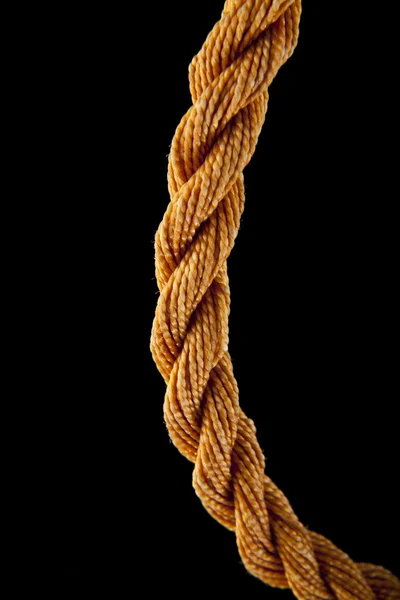 Egyetlen kötél, fekete — Stock Fotó