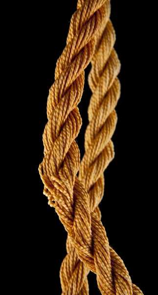 Két kötél, fekete — Stock Fotó