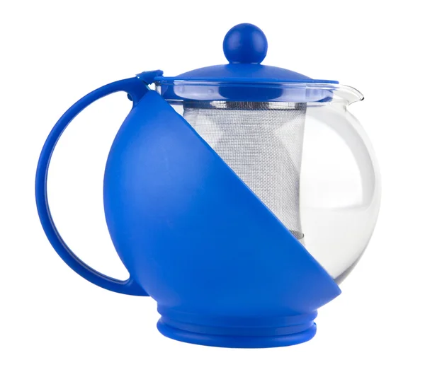 Blue kettle for tea — Stock Photo, Image