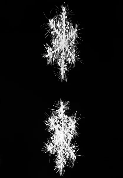 Two snowflakes decorations — Stock Photo, Image