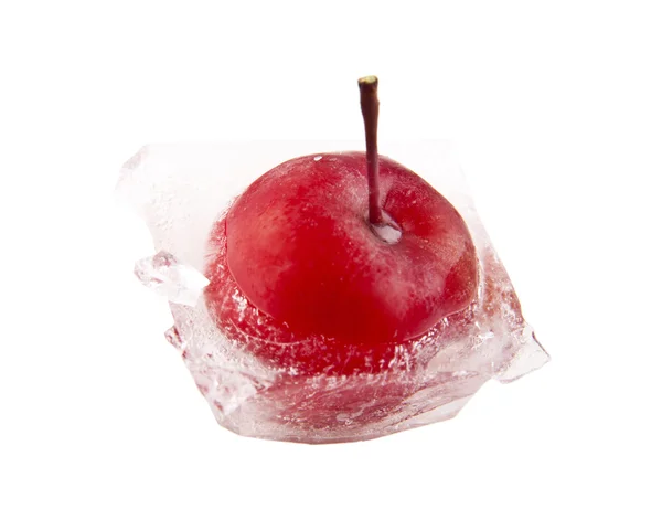 Single frozen apple — Stock Photo, Image