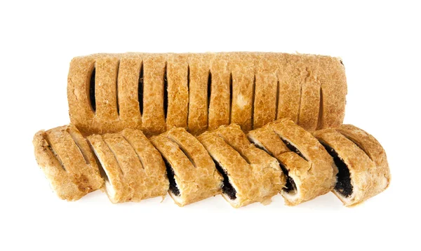 Loaves with a poppy on white — Stock Photo, Image