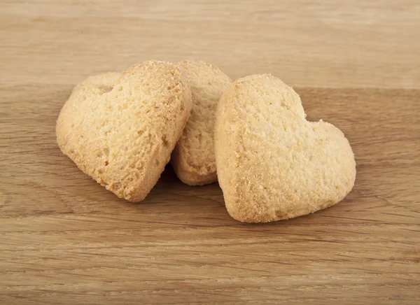 Galletas caseras corazones en forma — Foto de Stock