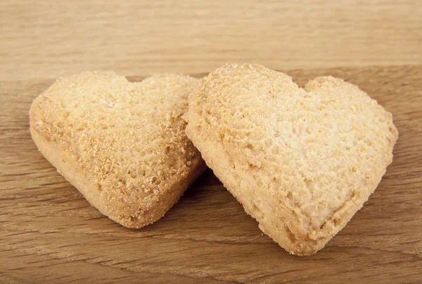 Galletas caseras corazones en forma — Foto de Stock