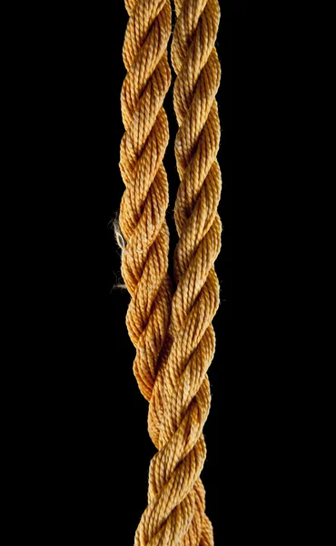 Two ropes on black Stock Picture