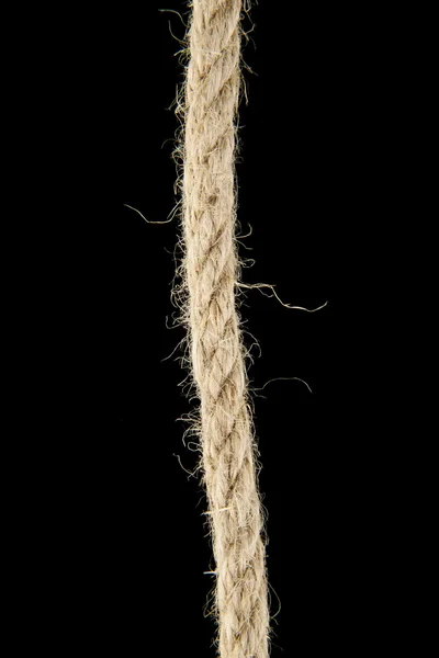 Single rope on black Royalty Free Stock Images