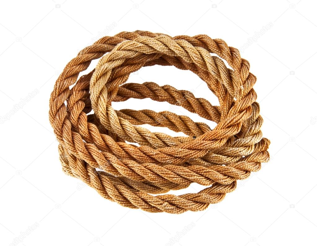 rope rolled on white