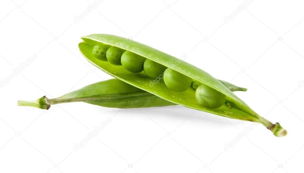 Green peas on white — Stock Photo © valzan #95873004