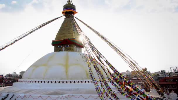 Boudhanath stupa w Katmandu, Nepal — Wideo stockowe