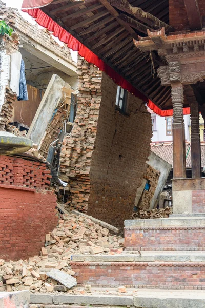 Terremoto nepal em kathmandu — Fotografia de Stock