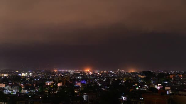 Fırtına Katmandu üzerinde hızlandırılmış — Stok video