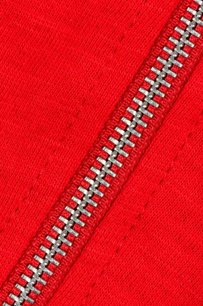 Φερμουάρ του ένα κόκκινο πουλόβερ — Φωτογραφία Αρχείου
