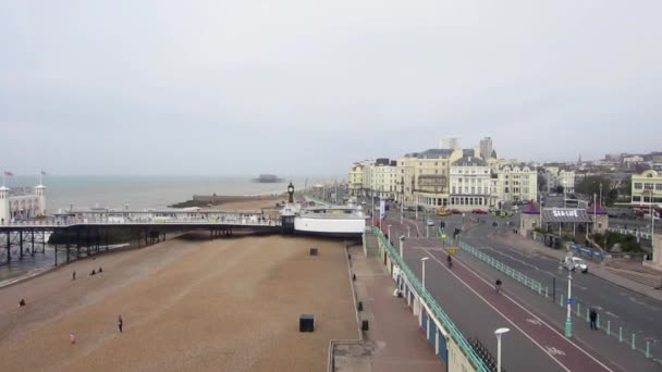 Brighton Blick auf das Meer aus dem Brighton-Rad. — Stockvideo