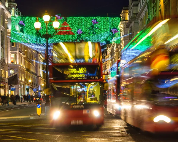 Christmas illuminations på Regent Street, London — Stockfoto