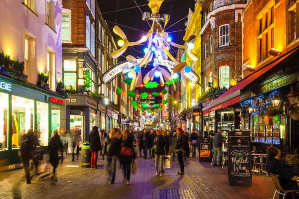 Dekorację świąteczną Carnaby Street, London — Zdjęcie stockowe