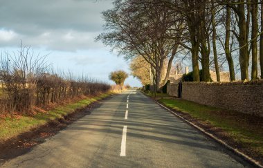 Road in rural Britain clipart
