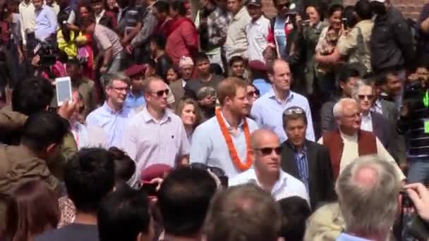 Prins Harry in Nepal — Stockvideo