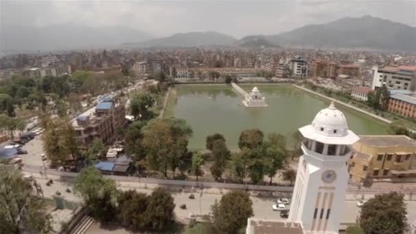 Flygfoto över Katmandu i Nepal — Stockvideo