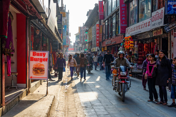 Busy street in Kathmandu, Nepal