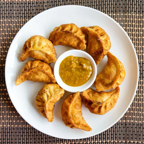 Fried Nepalese momos — Stock Photo, Image
