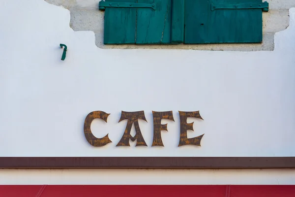 Café-Schild im Baskenland — Stockfoto