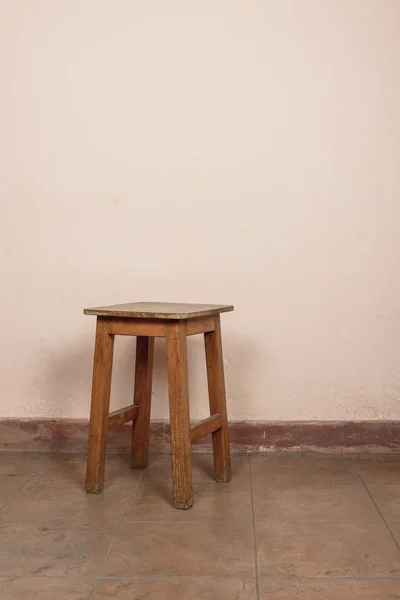 Rustic wooden stool — Stock Photo, Image