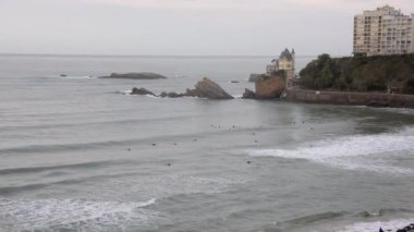 Surfers in Biarritz, France
