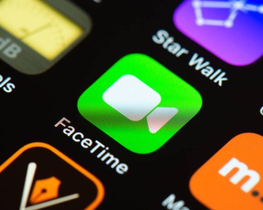 Apple iPhone ekranında FaceTime uygulama simgesi