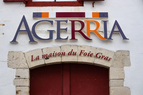 Agerria sign outside shop in Espelette, France — Stock Photo, Image