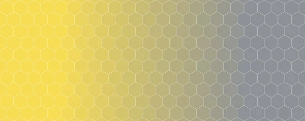 Hexagon patroon met geel tot grijs verloop — Stockfoto