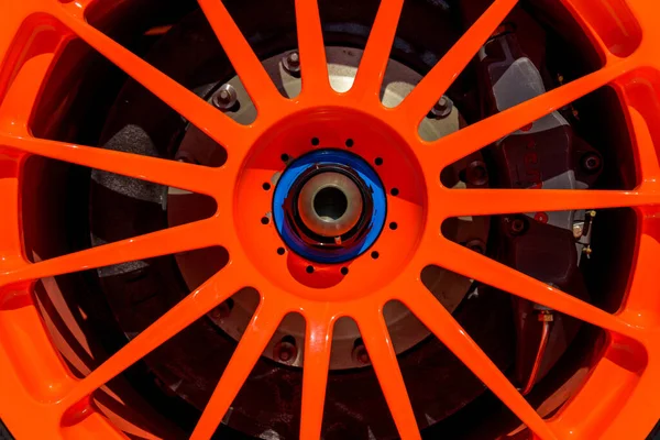 McLaren F1 GTR Longtail portocaliu OZ Detalii aliaj de curse — Fotografie, imagine de stoc