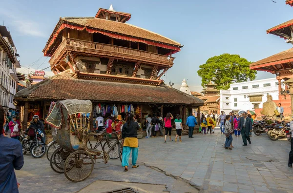 Kasthamandap templom a Kathmandu Durbar téren, Nepálban — Stock Fotó