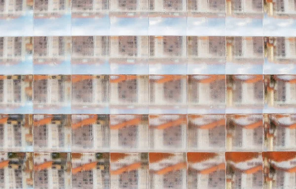 Üvegtégla, más néven üvegtömb textúra — Stock Fotó
