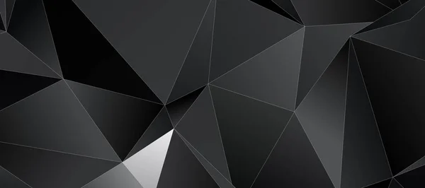 Fondo de triángulo negro abstracto con trazo blanco delgado — Foto de Stock
