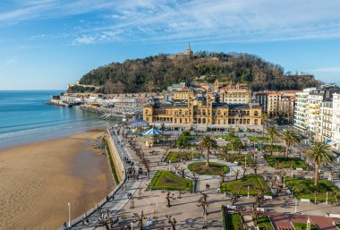 San Sebastian 'ın İspanya' daki hava manzarası
