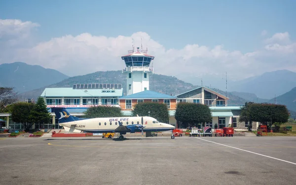 Pokhara airport in Nepal — Stock Photo, Image