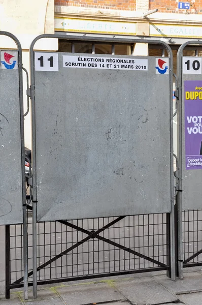 Election boards in Paris, France — Stock Photo, Image