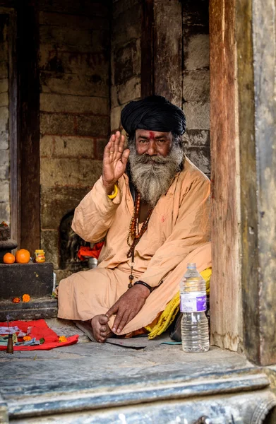 A sadhu at Pashupatinath in Kathmandu, Nepal — Stock Photo, Image