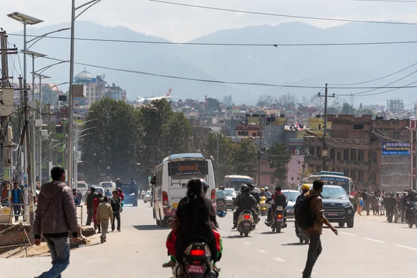 Török légitársaság Airbus crash Kathmandu repülőtéren — Stock Fotó