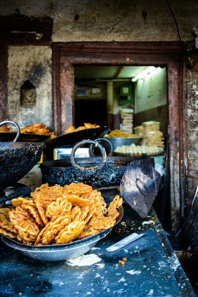 Jilebis in un negozio di dessert a Kathmandu — Foto Stock